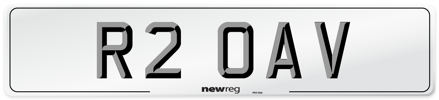 R2 OAV Number Plate from New Reg
